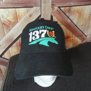 Kentucky Derby 137 Logo Horse Hook & Loop Hat~Embroidered~Horse racing